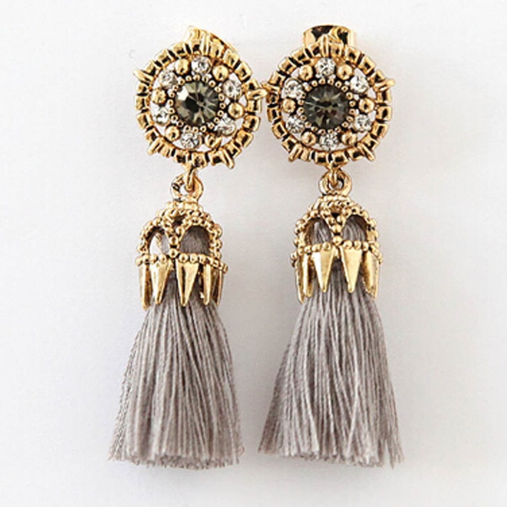 Long Tassel Dangle Earrings  (item C)